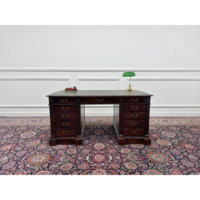 English Teak Chesterfield Desk For Sale - Image 18 of 18