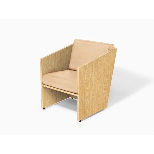 Wood Armchair in Oak Wood and Natural Leather by Alvaro Siza For Sale - Image 7 of 7