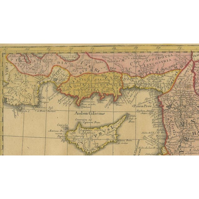 Antique Biblical Holy Land Map, 1739 For Sale - Image 10 of 11