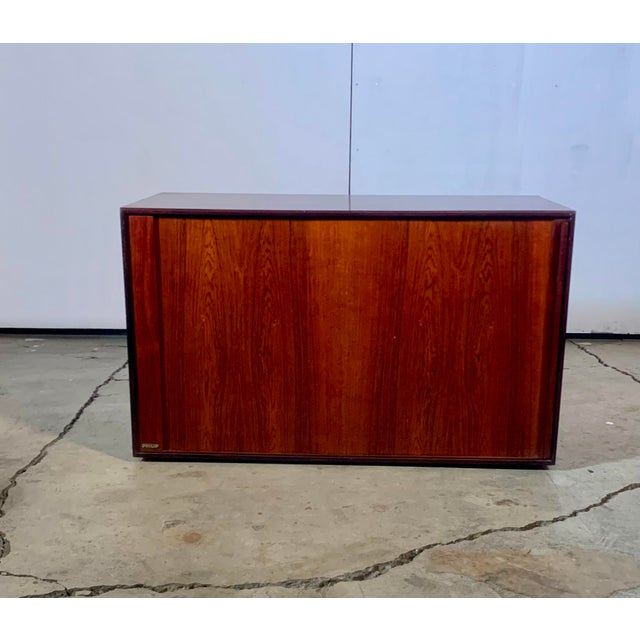 Philip Rosewood Entertainment Cabinet With Tambour Doors