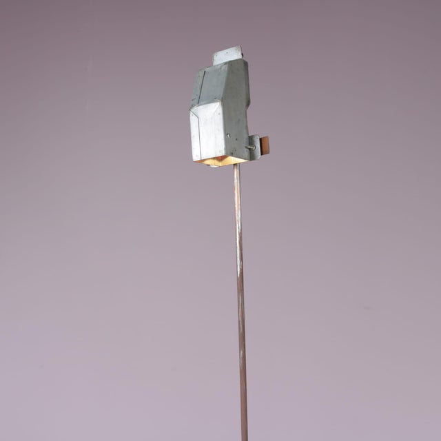 Metal Vintage Belgian Brutalist Floor Lamp in Stone and Metal by Gerard Kuijpers, 1990s For Sale - Image 7 of 15