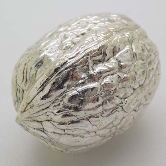 1980s Vintage Italian Silver Walnut Figurine, 1980s For Sale - Image 5 of 11