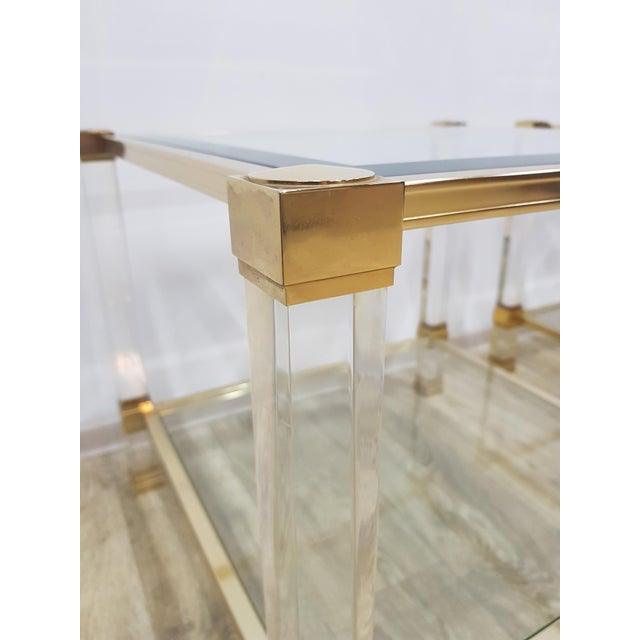 Hollywood Regency Tables in Glass by P. Vandel, Paris, 1970s, Set of 2 For Sale - Image 12 of 18