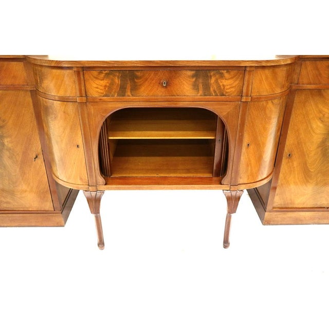 Hollywood Regency 19th Century Victorian Flamed Mahogany Sideboard For Sale - Image 3 of 14