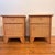 A pair of wicker Bedside cabinets / nightstands with 1 drawer and a lower cupboard space Handles are wicker pulls The feet...