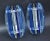 1970s Italian Glass & Chrome Sconces by Veca Blue & Clear Mid-Century Modern - Pair For Sale - Image 5 of 13