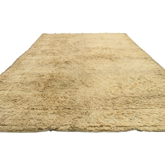 Mid-Century Modern Vintage Berber Moroccan Rug - 06'09 X 11'04 For Sale - Image 3 of 10