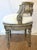 Very pretty French style vanity stool from the late 20th century. This piece is made of wood with a waxed factory finish...