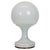 White All Glass Table Lamp attributed to Valasske Mezirici, Former Czechoslovakia, 1960s For Sale - Image 8 of 8