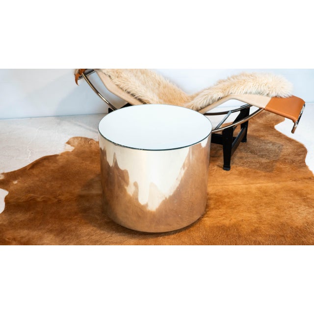 Mid-Century Modern 1980s Paul Mayen Rolling Drum Chrome Side Table for Habitat International For Sale - Image 3 of 12