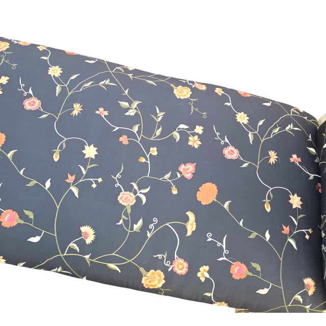 1990s Neoclassical Window Bench Scrolled Arm French Regency Design Source Louis XV For Sale - Image 14 of 18