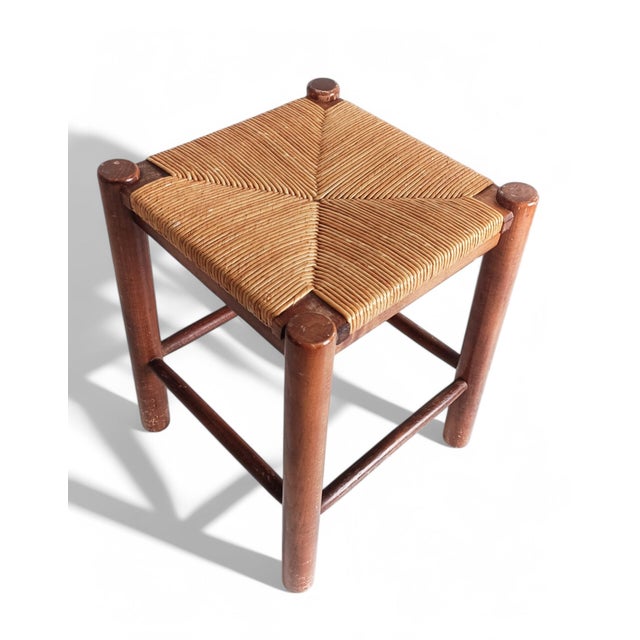 Charlotte Perriand Dordogne Stool in the style Charlotte Perriand for Robert Sentou, France, 1950s For Sale - Image 4 of 13