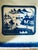Blue Antique Chinese Blue & White Export Porcelain Serving Dish | Pagoda Landscape 19th Century For Sale - Image 8 of 12