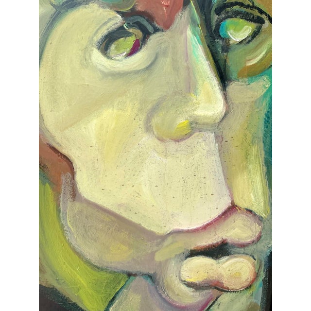 Wood Abstract Expressionist Oil Painting on Canvas For Sale - Image 7 of 18