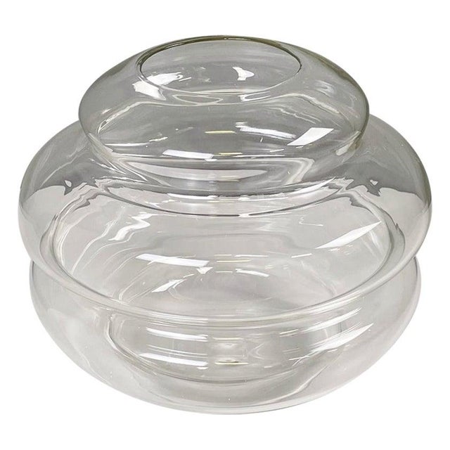 Modern Italian Glass Vase with Round Shape by Roberto Faccioli, 1990s For Sale - Image 10 of 10