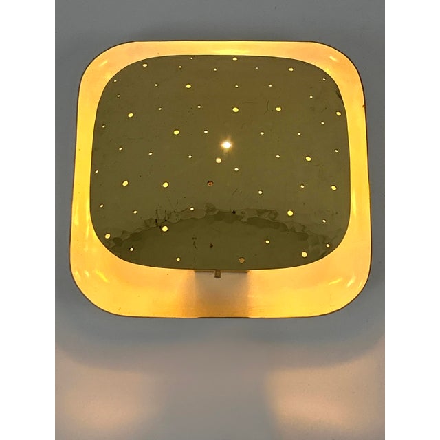 Mid-Century Modern Perforated Brass Sconce, Germany, 1960s For Sale - Image 4 of 18