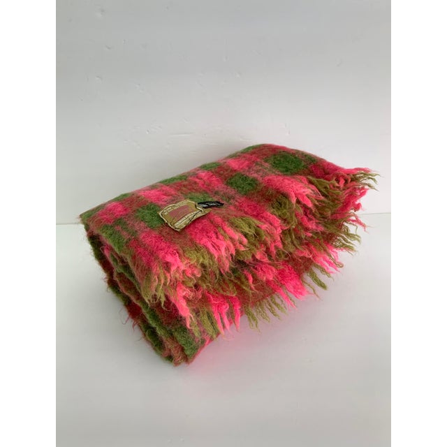 Vintage MCM Mohair Irish Throw Blanket 58" X 52" Chairish