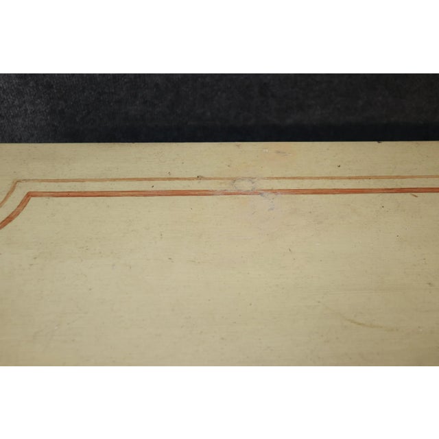 Cream French Directoire Style Paint Decorated Two Drawer Baker Commode Dresser For Sale - Image 8 of 12