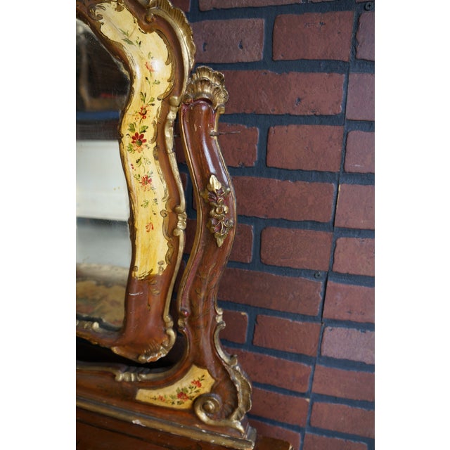 Antique Venetian Dressing Chest With Mirror For Sale - Image 4 of 10