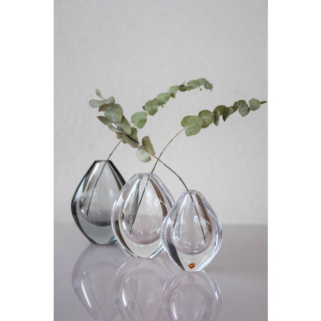 Crystal Lucid Drop Glass Vases by Sven Palmqvist for Orrefors, Sweden, 1950s, Set of 3 For Sale - Image 13 of 18