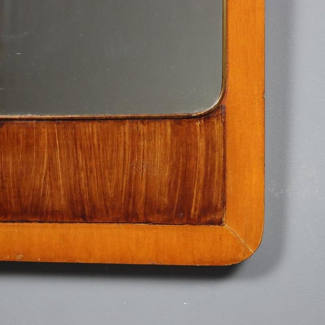 Glass Vintage Mirror in Wooden Frame, 1960s For Sale - Image 7 of 11