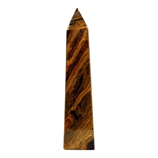 Large Red/Brown Jasper Obelisk For Sale
