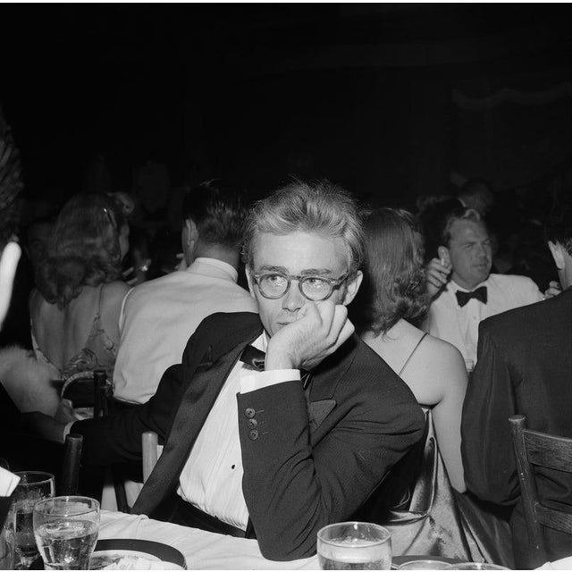 James Dean Movie star James Dean attends the Thalian Ball on August 29 1955 at Ciro's nightclub in Los Angeles,...