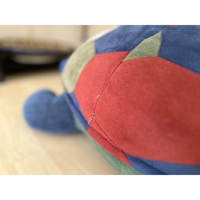 1970s Large Leather Pouf in the Shape of a Turtle, 1975 For Sale - Image 5 of 18