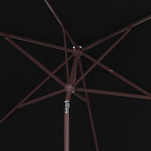Contemporary Kamen 6.5Ft X 10Ft Auto Tilt Rectangle Market Umbrella, Black For Sale - Image 3 of 5