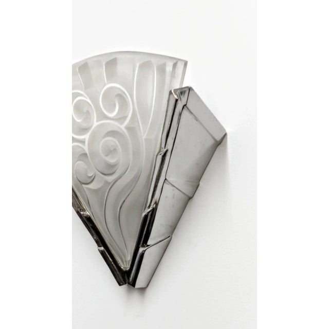 David Gueron Degue French Art Deco Wall Sconces by Degue - a Pair For Sale - Image 4 of 6