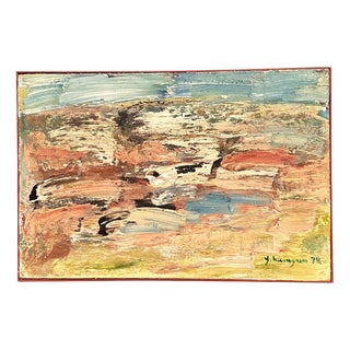 Yngve Werngren, Komposition, 1974, Oil Painting on Canvas, Framed For Sale