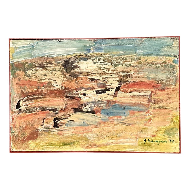 Yngve Werngren, Komposition, 1974, Oil Painting on Canvas, Framed For Sale