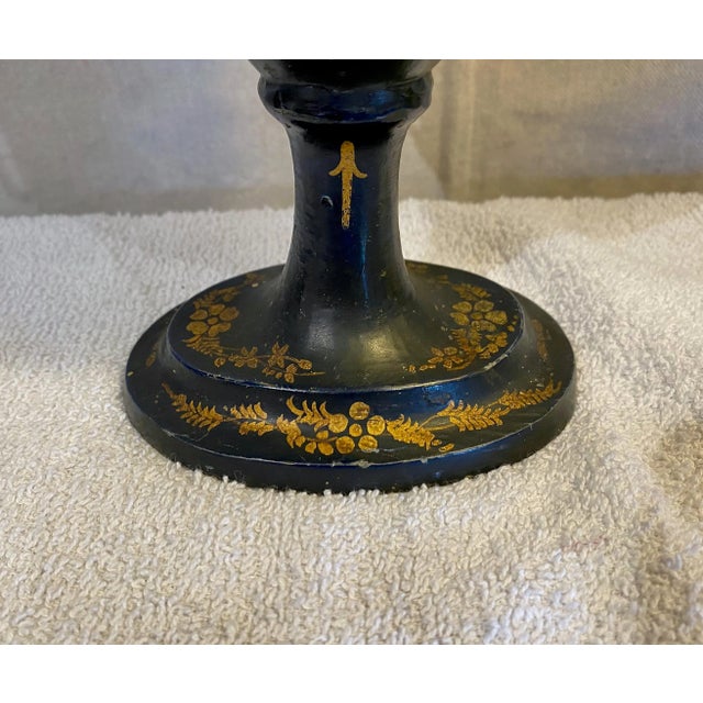 Chinoiserie Regency Period Tole Chestnut Urn in Chinoiserie For Sale - Image 3 of 13