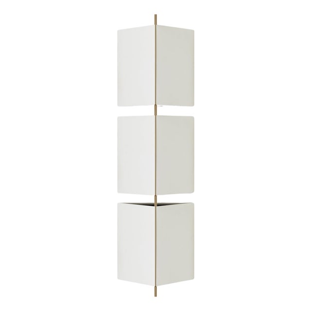 3t09 Bronze Structure and Ivory Fabric 3 Modules Wall Lamp by Neri and Hu for Cassina For Sale