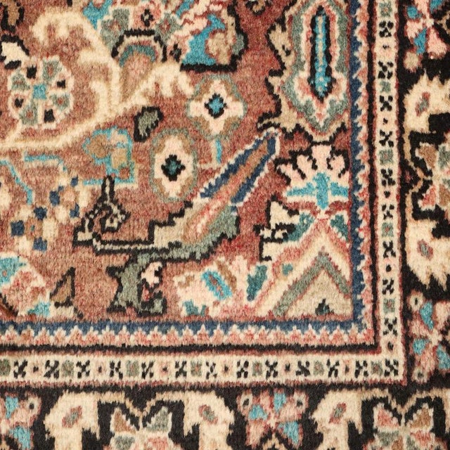 Mahall Rug in Cotton and Wool For Sale - Image 6 of 9