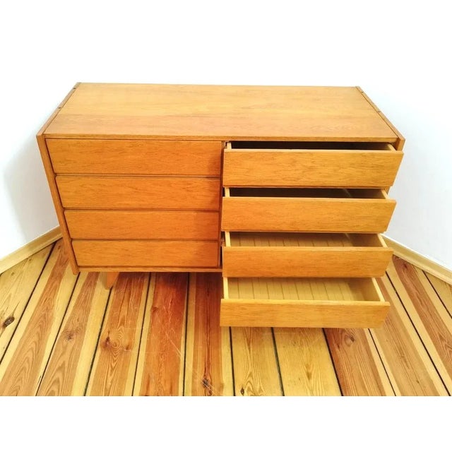 Wood Czechoslovakian U-453 Chest of Drawers by Jiří Jiroutek for Interior Prague, 1960s For Sale - Image 7 of 10