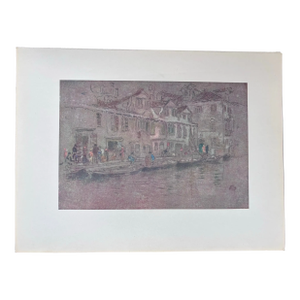 After James McNeill Whistler, Venice. 1904 Chromolithograph Antique Print. Limited Edition