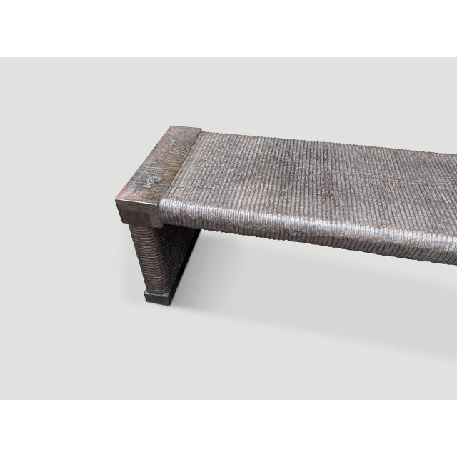 Andrianna Shamaris Exquisite Monumental Couture Hand Carved Bench For Sale In New York - Image 6 of 18