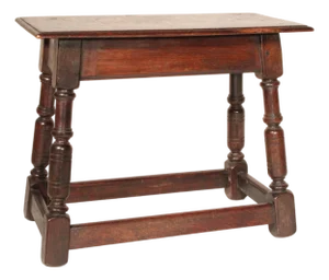 William and Mary Style English Oak Joint Stool
