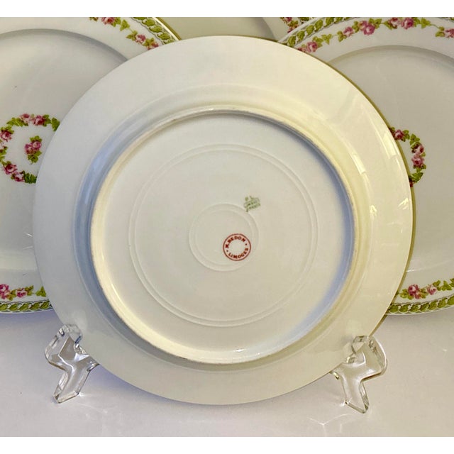 Limoges, France Early 29th Century Limoges Redon Plates, Set of 6 For Sale - Image 4 of 12