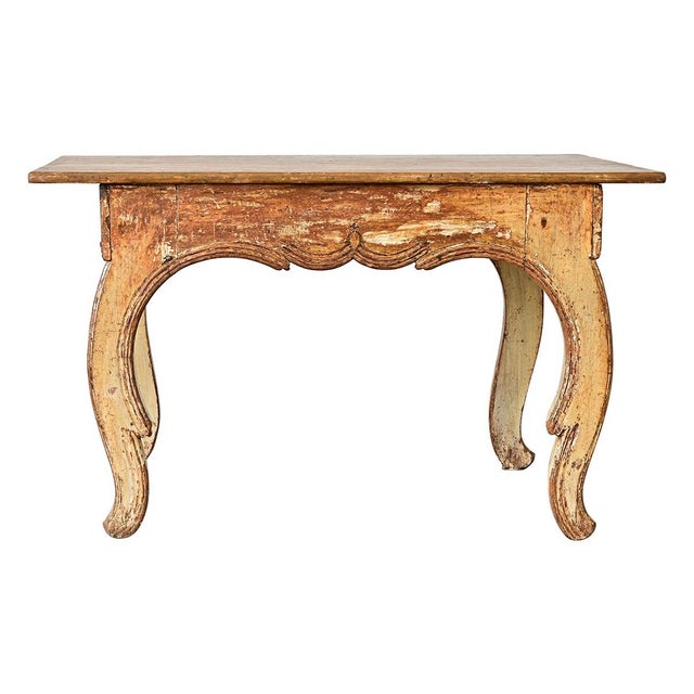 Rococo Norwegian 18th Century Rococo Painted Table For Sale - Image 3 of 11