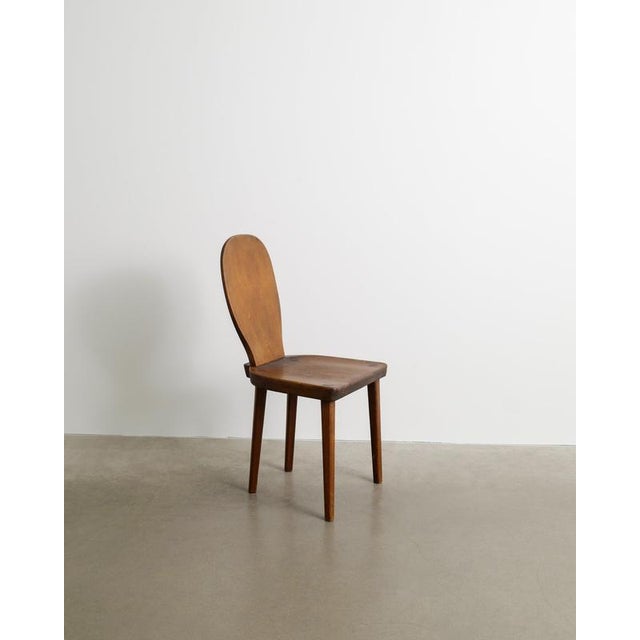 Brown Early Swedish Modern Skedblad Wooden Office Dining Chair in Pine by Carl Malmsten, 1930s For Sale - Image 8 of 8
