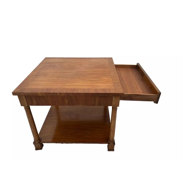 Henredon 1970s Henredon Nightstand Side Table With One Drawer and Bottom Shelf For Sale - Image 4 of 8