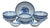 Vintage Chinese Rice Eye Grain Translucent Blue Porcelain Dinnerware - 10 Pc For Sale