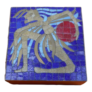 Mid 20th Century Salvador Terán Glass and Brass Box
