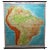 Textile Vintage South America Brasilia and Neighbour States Rollable Map Wall Chart For Sale - Image 7 of 7
