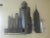 Mid Century C Jere Sculpture New York Cityscape Metal Grid 3d Wall Art Sculpture Sculpture c. Curtis Jere 80s Grid Metal 3...