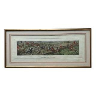 After Henry Thomas Alken, Breaking Cover, Well-Known Fox Hunting Scene, 1960, Print, Framed For Sale