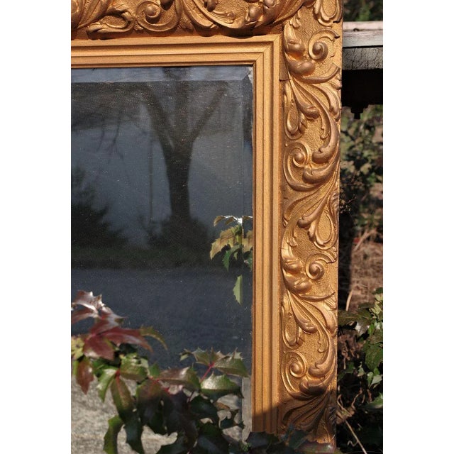Wood Wooden Mirror Decorated in Gold, 1920s For Sale - Image 7 of 11