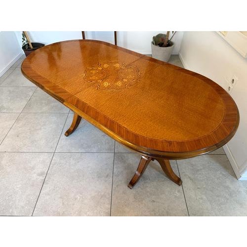 Brown Vintage Extendable Dining Table, 1980s For Sale - Image 8 of 14